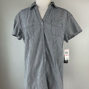 NWT Style & Co. Crinkle Button Down Shirt Size M